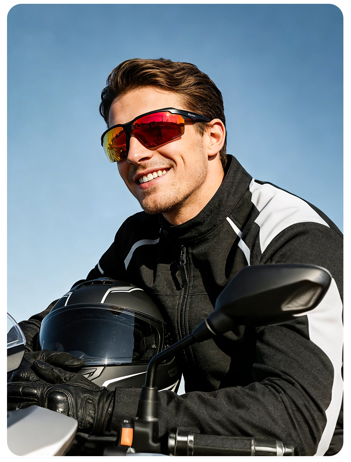 SCVCN Fahrradbrille Polarisierte Sonnenbrille Sportbrille MTB-Brille Fahrradbrille für Männer Rennrad für Frauen Radfahrbrille – Detail 40