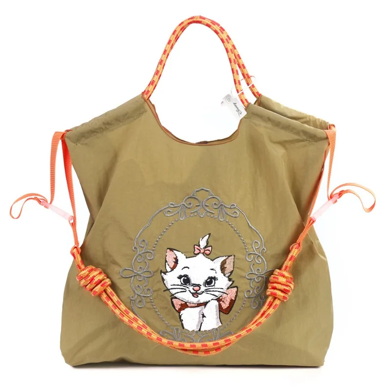 

Сумка-тоут с вышивкой Диснея для женщин, большая вместительная легкая сумка на плечо для покупок, повседневная модная милая экологически чистая сумка