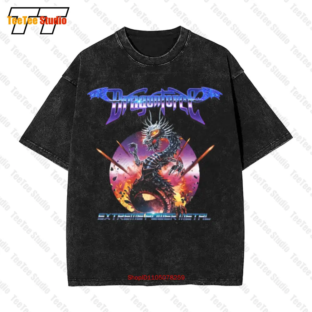 تي شيرت Dragonforce Extreme Power Metal Dragon كبير الحجم ORSQ