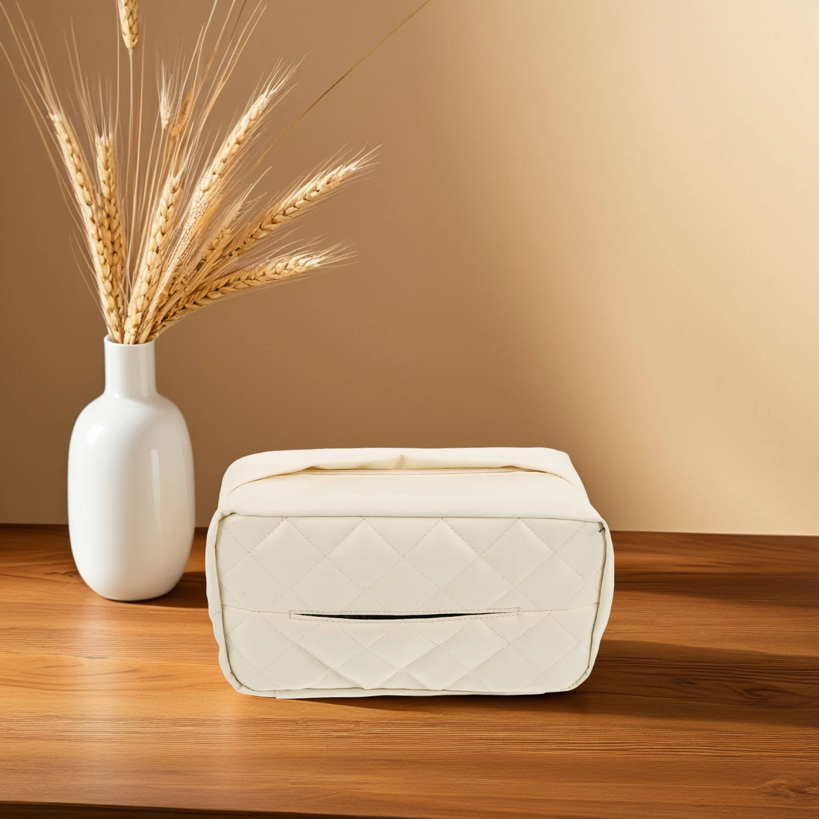 

Box Holder Visor Multifunctional PU Space Saving Tissue Holder Decorative Tissue Box Cover Rectangular Car Napkin Case