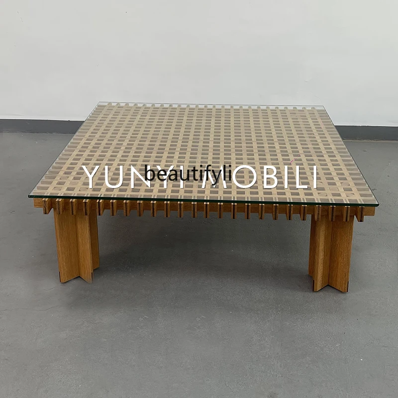 

French walnut ash wood coffee table side table antique designer