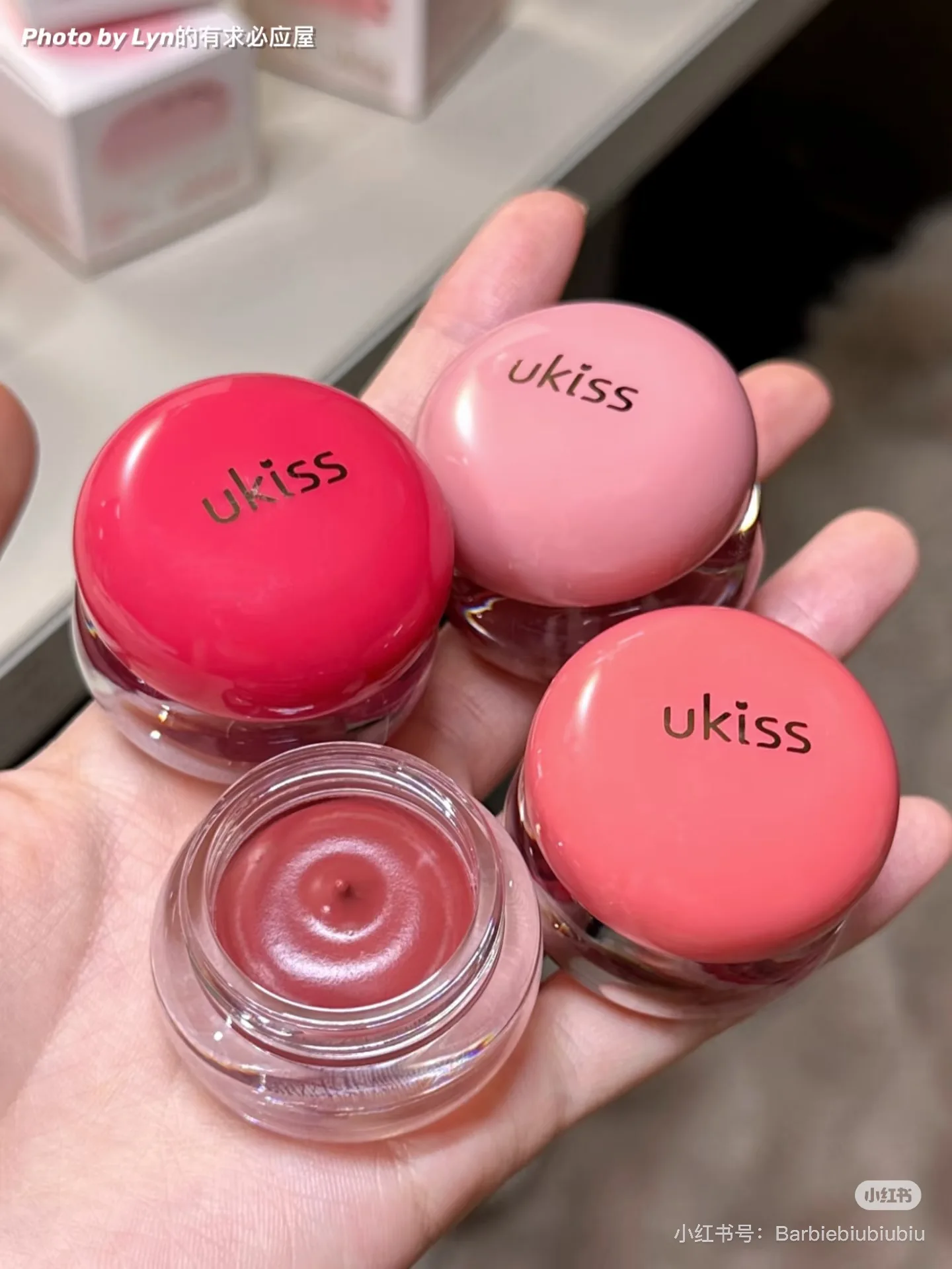 UKISS Lip Mud Matte Velvet Lip และ Cheek Dual-use Blush Cream Lasting Waterproof Red Tint ลิปสติก Rouge Blusher แต่งหน้า