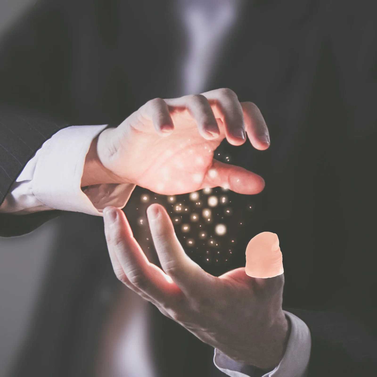 

1Set Silk Trick Disappearing Appearing Finger Thumb Tips Fake Fingers Stage Show Prop Prank Training Cloth