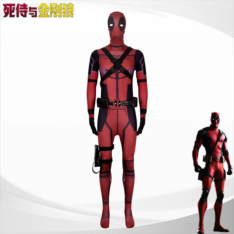 

Deadpool Cosplay Anime Character Costume Second Dimension Tight Jumpsuit Halloween Costume European And American Style