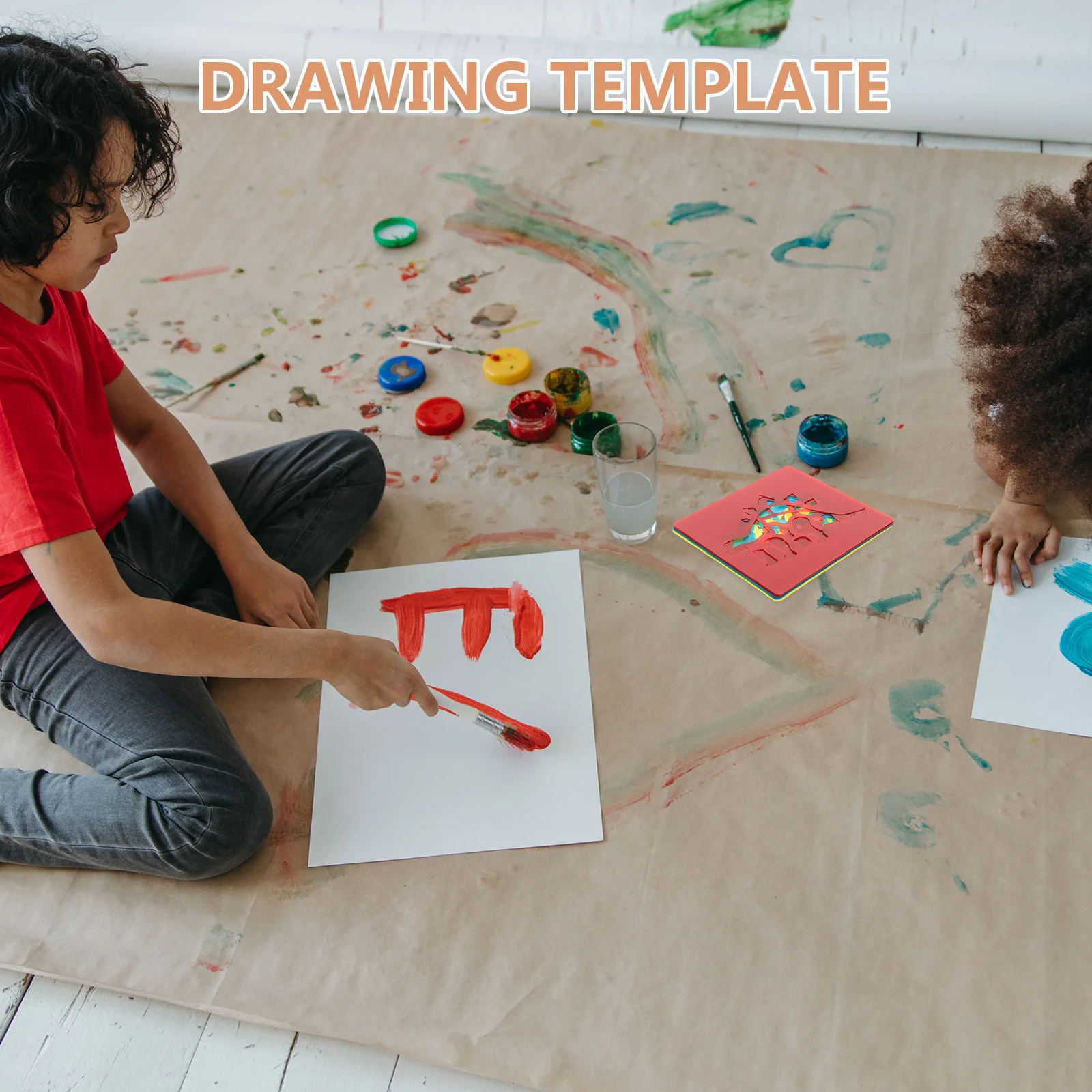 12 Stück wiederverwendbare Tier-Schablonen für Kinder, Kunststoff-Vorlagen, Zeichenschablonen, Malerei, Bastelprojekte, Schablonen für die frühe Bildung, Action