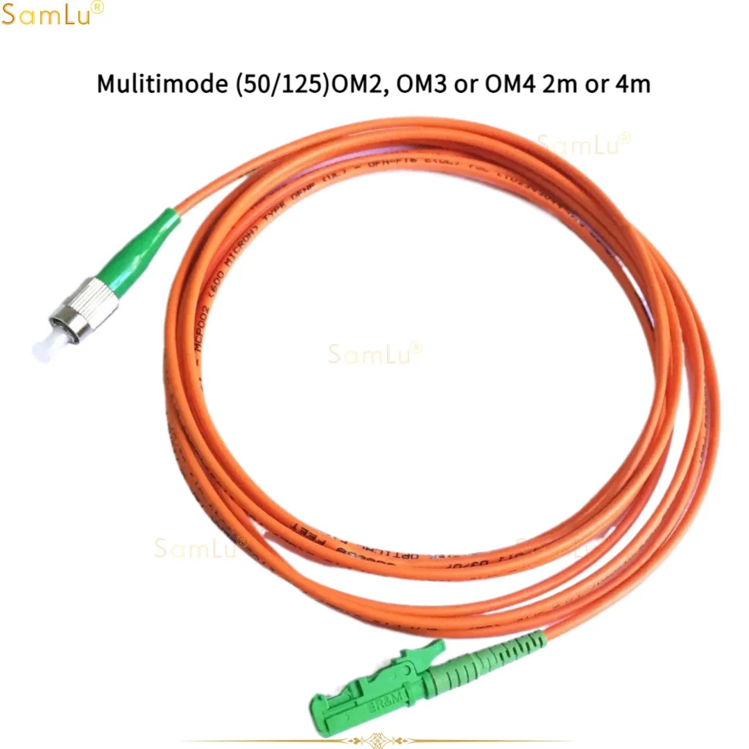 10pcs LSH(E2000)/APC-FC/APC -MM(50/125) OM2, OM3, Om4-2m, 4m-3.0mm Cable / Jumper  Fiber Optic Patch Cord Ftth