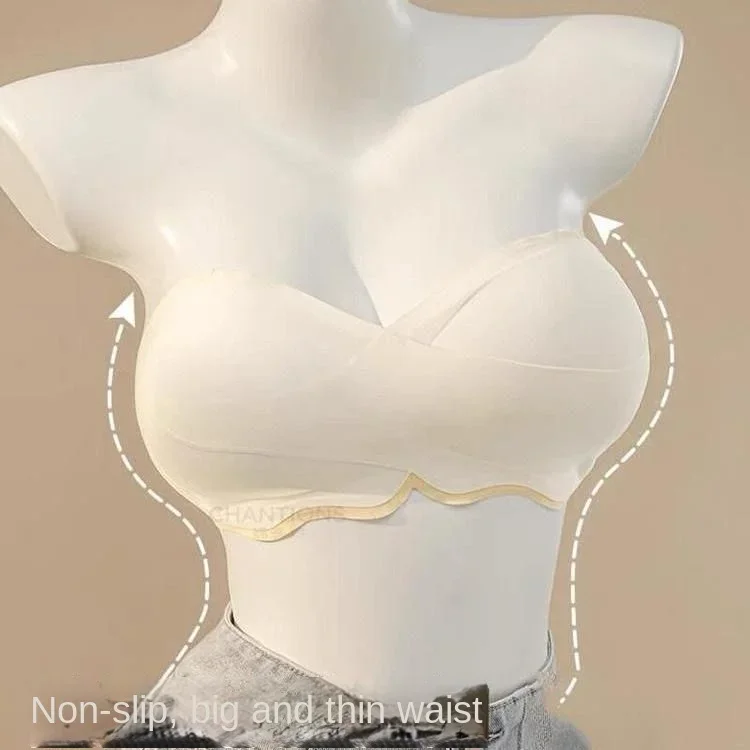 Push Up Bra for Small Breasts A-C Cup Anti Slip Adhesive Silicone Bra Invisible Backless Strapless B to D Lift Gel Bra