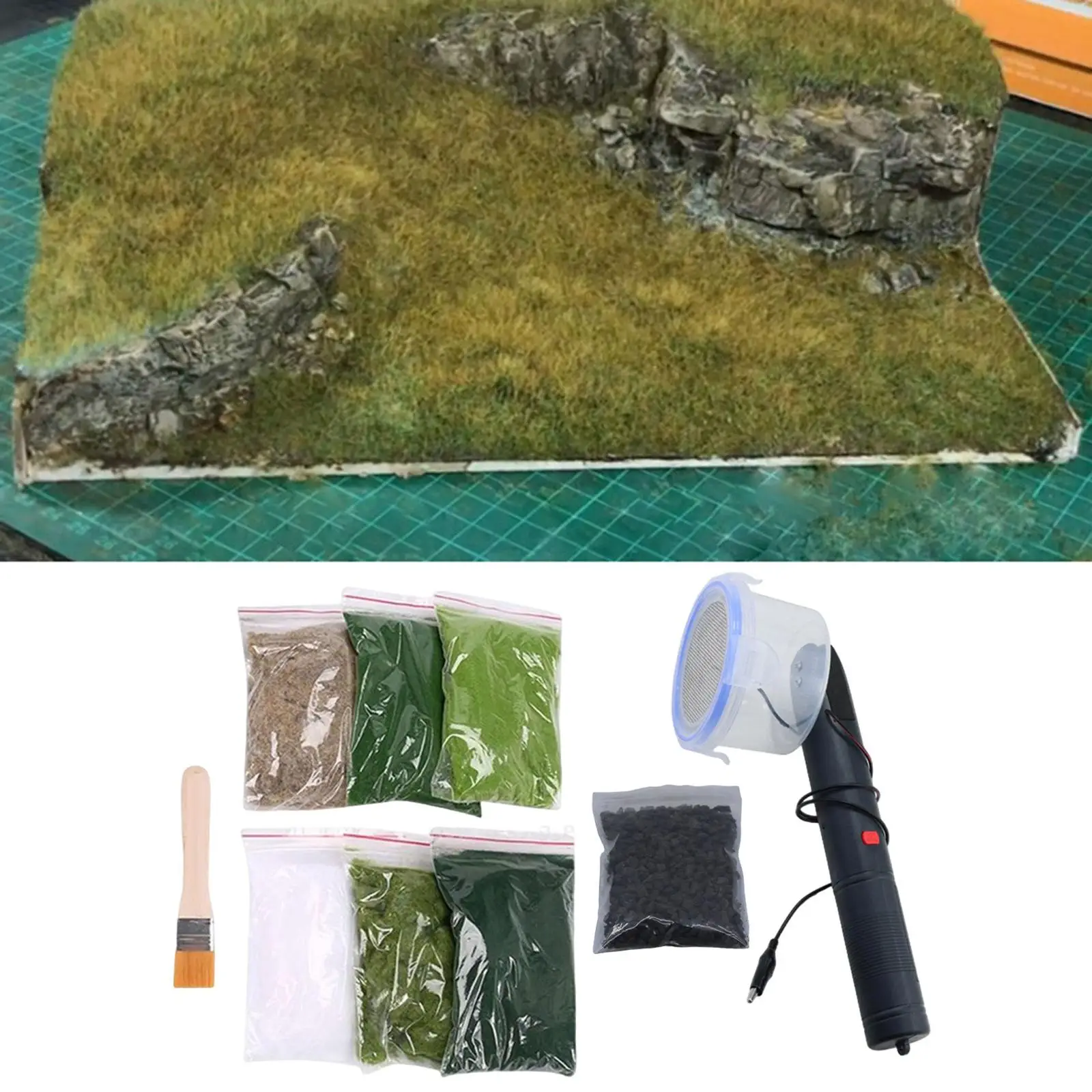 

Static Grass Flocking Applicator for Railway Terrain DIY Project Diorama