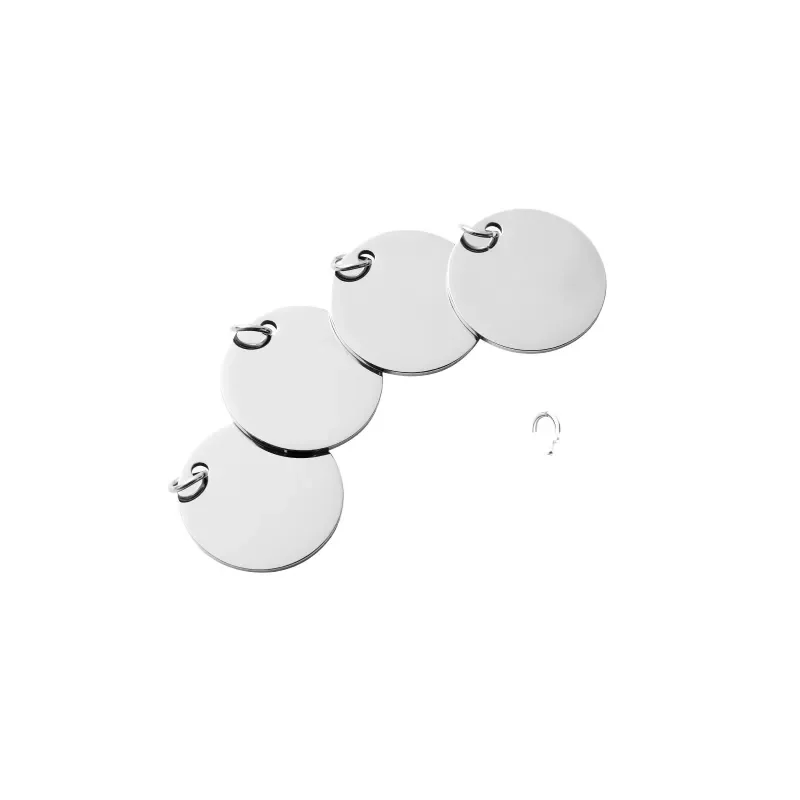 5pcs Round Stainless Steel Tags for Laser Engraving Cutting DIY Pet Dog ID Nameplate Compatible with Tuozhu Maker Library