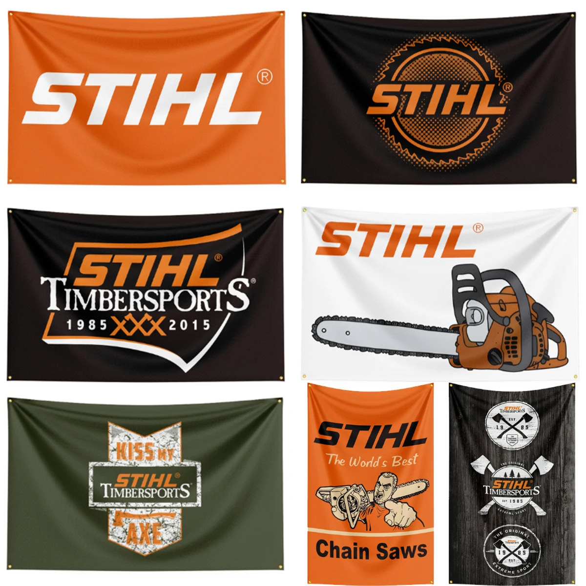 FLAGDOM 90X150CM  3X5FT Stihl Flag Polyester Printed Tool Banner For Decor