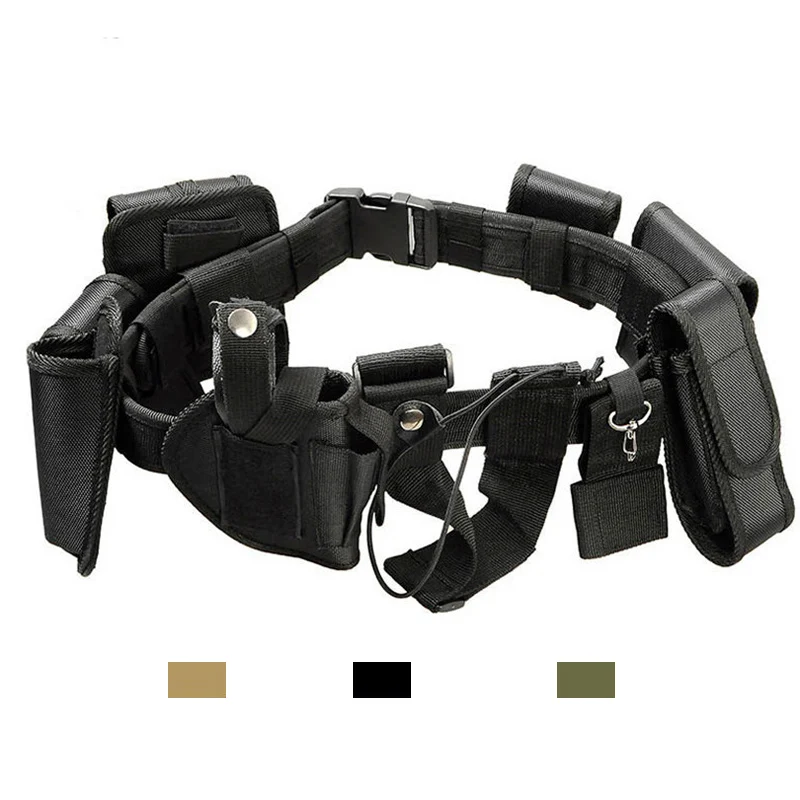 Cinturón táctico policial MOLLE con bolsas para servicio y airsoft - imagen 4