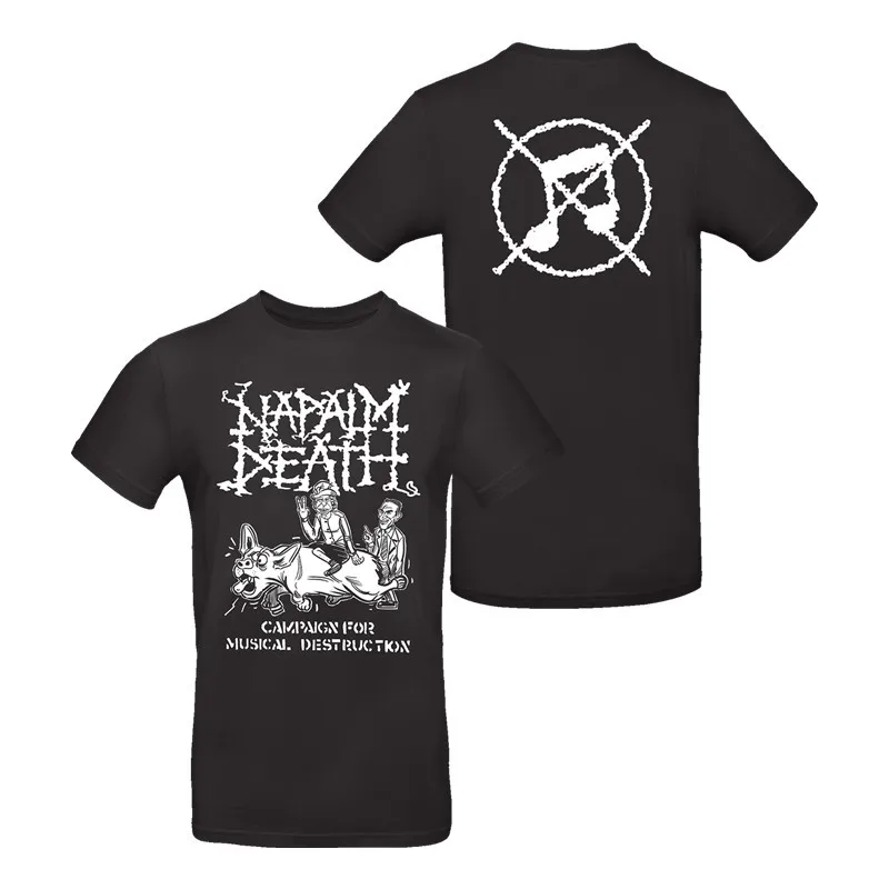 Camiseta holgada de estilo gótico y rockero de metal oscuro de la banda Napalm Death, camiseta americana de manga corta para hombre y mujer