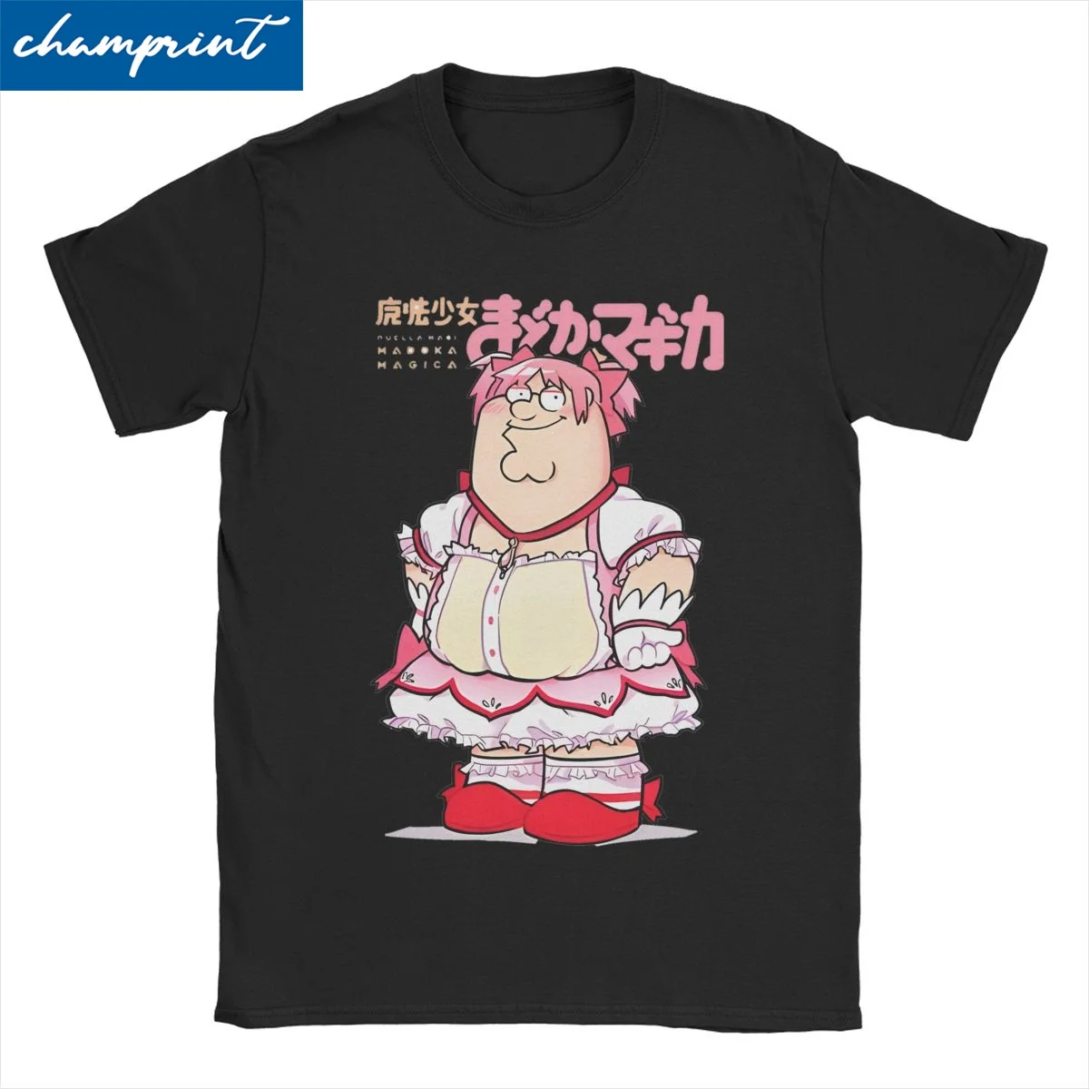 Funny Magical Girl Men Women's T Shirts Magi Madoka Magica Anime Vintage Tees Short Sleeve O Neck T-Shirts Pure Cotton Plus Size