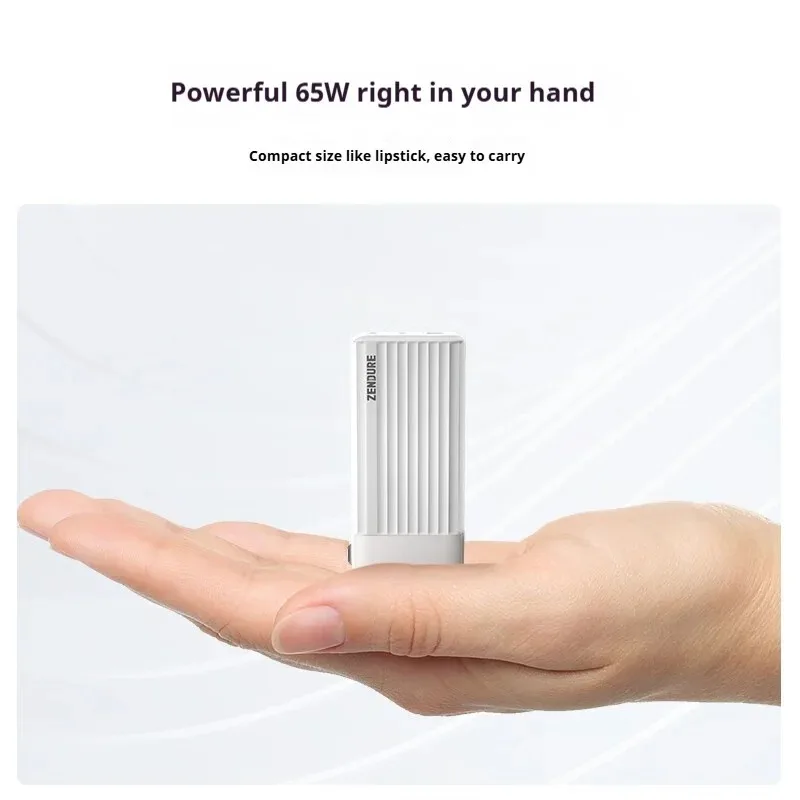 

Zendure 65W GaN Charger 3-Port Fast Charging Laptop Charger Multiple Fast Charging Ultra-Compact Portable Table Chargers USB-C