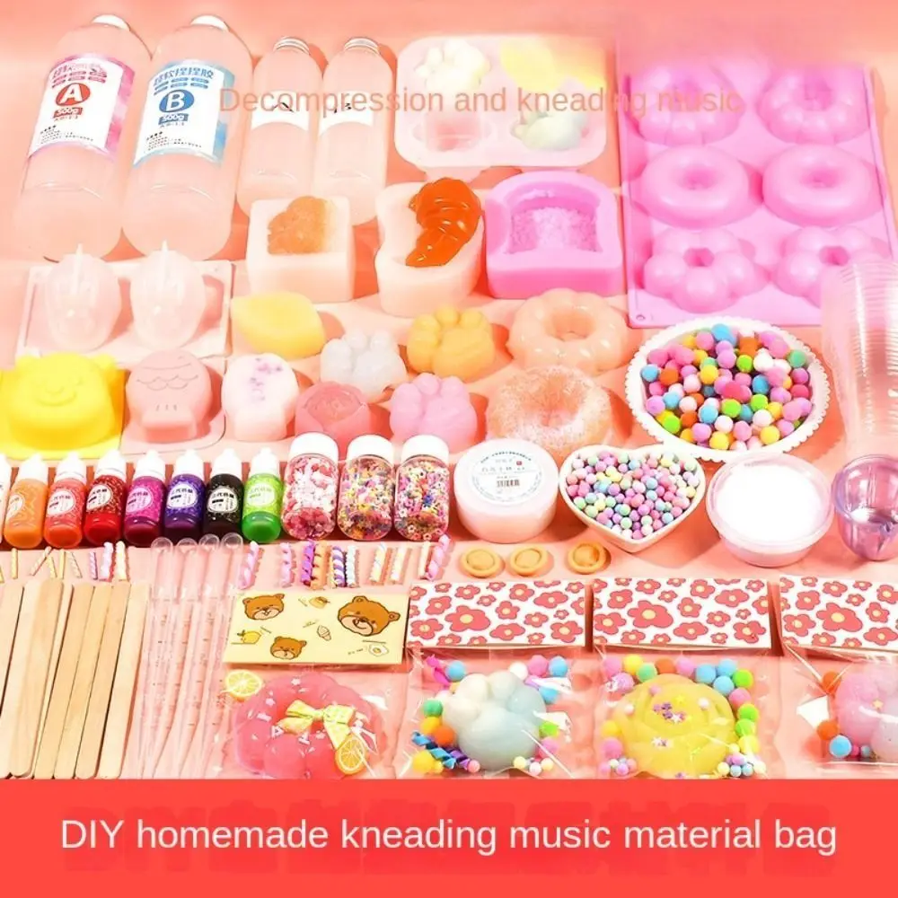 

Cat Claw Pinching Toy Material Pack Decompression DIY Craft Cat Paw Mochi Material Pack Silicone Reusable