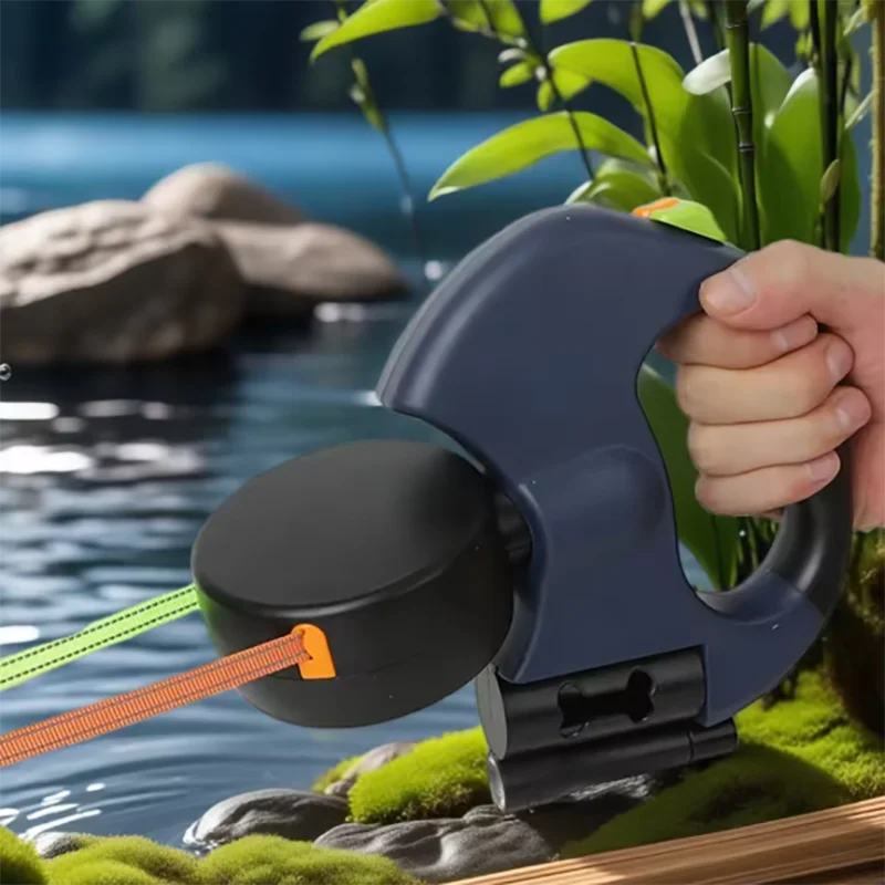 

Premium 3M Retractable Double Dog Leash For Small Dogs Reflective 360 Swivel No Tangle Walking Pet Lead With LED Lights