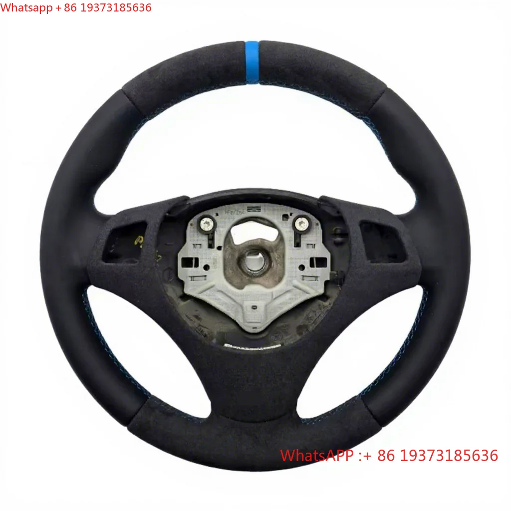 For Quality Assurance M Performance Suede Blue Stitching Steering Wheel Smooth Leather for BMW E90 Auto Accessory