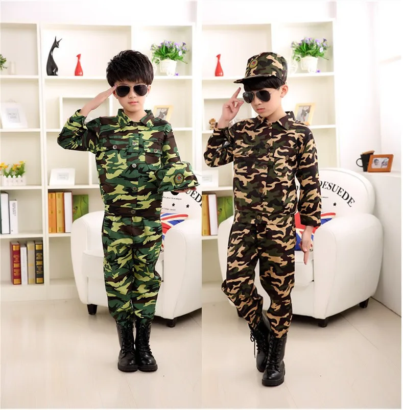 Children camouflage costumes Camouflage military uniforms for primary and secondary school students in kindergarten