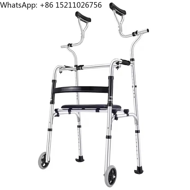 Wholesale Direct Sales Elderly Disabled Rehabilitation Training Crutch Type Mobile  Walker Walking Frames Walking Aids