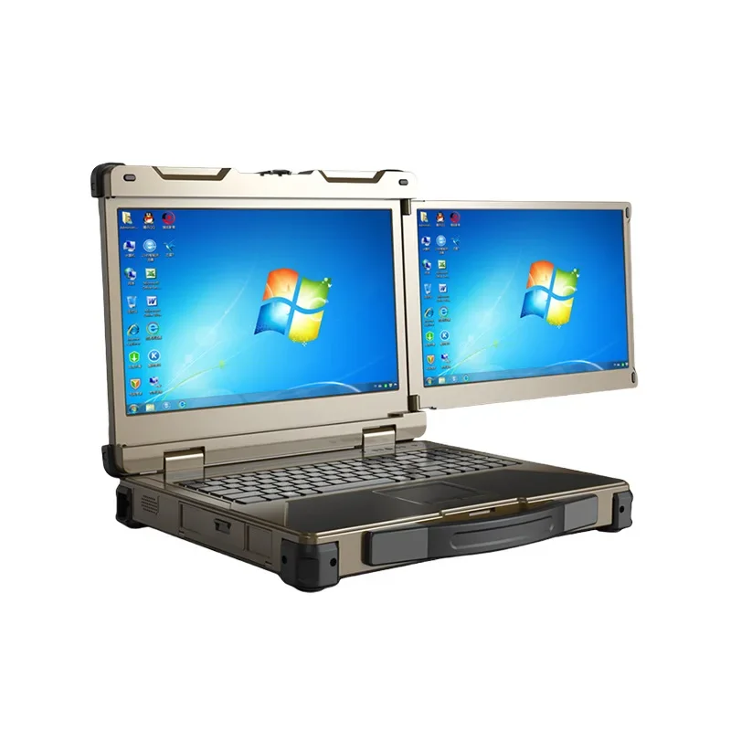 15.6-Inch dual-screen three-proof rugged laptop laptop, industrial computer IP65 grade