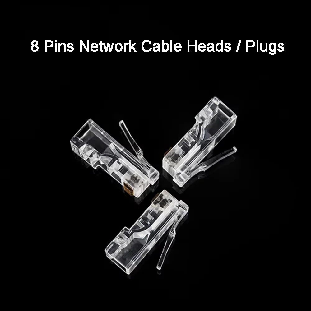 20/50/100 قطعة RJ-45 كابلات إيثرنت وحدة التوصيل موصل الشبكة ل UTP Cat6 Cat5e RJ45 شبكة كابل كريستال رؤساء 8P8C