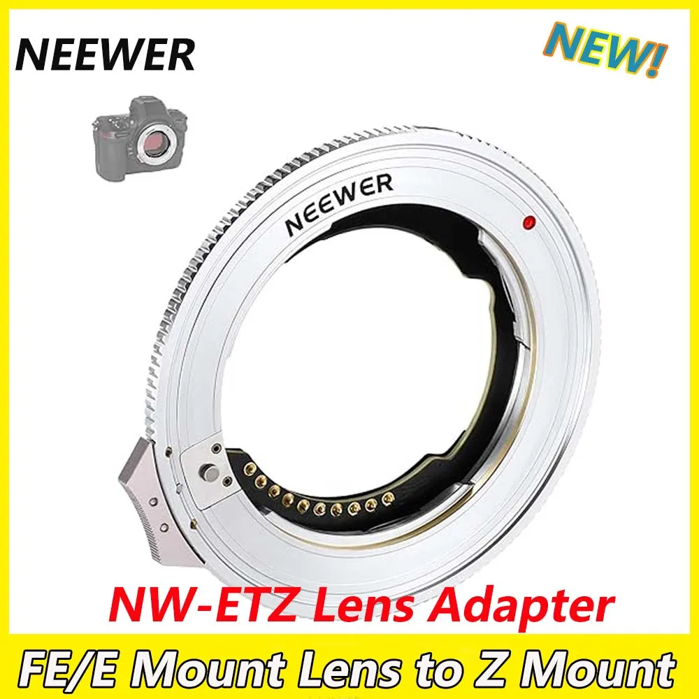 

Адаптер для объектива NEEWER для SONY FE/E Mount Lens to Z Mount Camera Zf Z62 Z8 Z9 Z72 Z5 zfc Z50/30