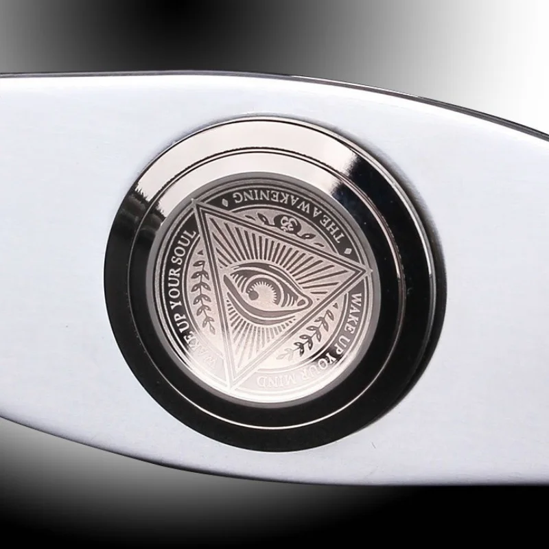 Metal Eye Spinning Top Fingertip Gyro Two Leaf  EDC Fidget Toy Anxiety and Autism Relief Spinner Office Desk Toy For Adult Gift