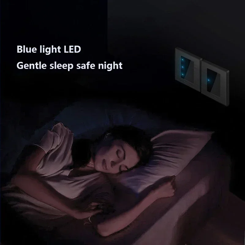 العالمي الجدار مفتاح الإضاءة LED ، لوحة الفولاذ المقاوم للصدأ ، الاتحاد الأوروبي ، المملكة المتحدة ، USB ، Type-C ، 18 واط ، الشحن السريع ، مقبس التوصيل ، 1 ، 2 ، 3 عصابة ، 1 ، 2 طريقة التبديل #2