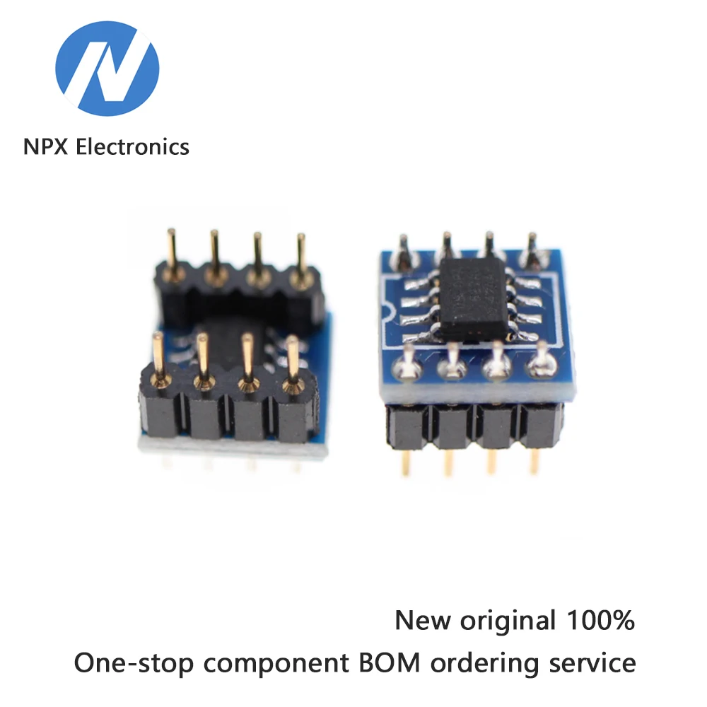 OPA627AU - Two paired single operational amplifiers converted to dual operational amplifiers, direct insertion, single-to-dual m