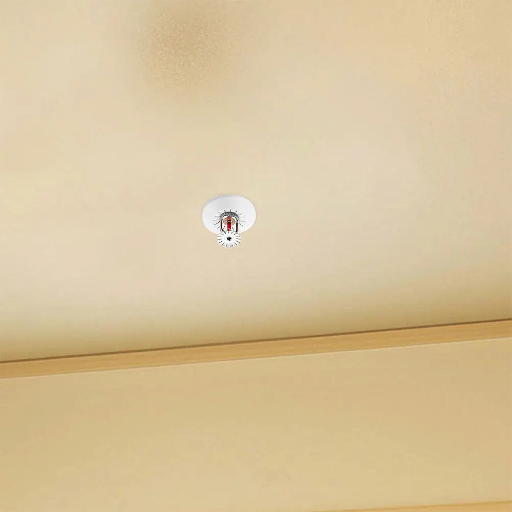 8Pcs Plastic Fire Sprinkler Decorative Cover Trim Plate for Sprinkler Head Concealment Sleek Finish Home Office Safety Use