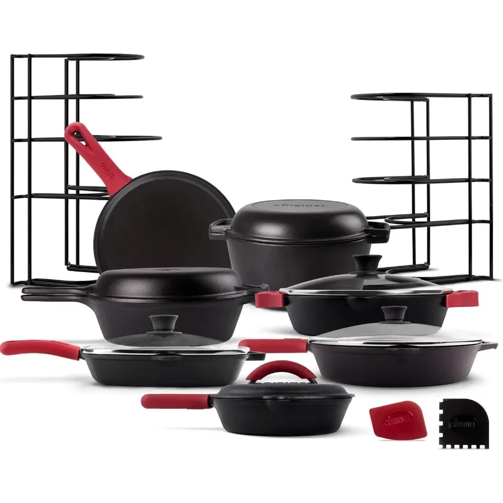 Cuisinel Cast Iron 23-Pc Cookware Set - 8