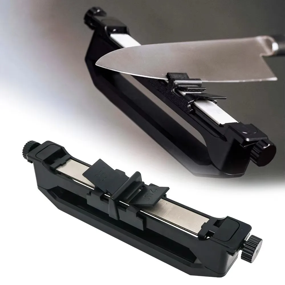 Adjustable Angle Guide Handheld Sharpener Non Slip Handle Dual Whetstones Kitchen Sharpener Multi Grit Design Portable