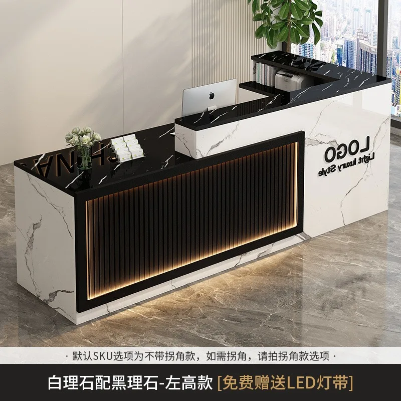 SJN high-end light luxury checkout page reception desk bar table dessert shop hair salon milk tea shop front desk
