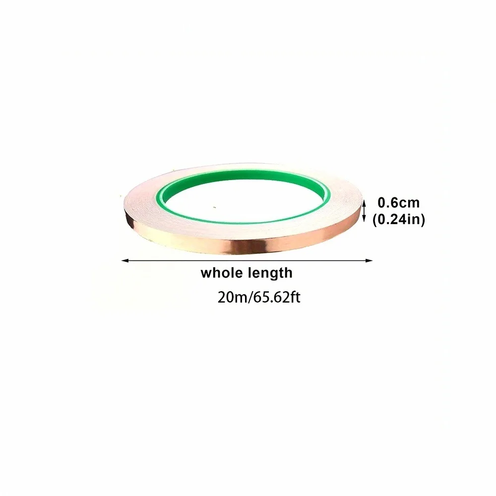 Copper Foil Tape 5 Rolls, Strong Adhesive Heat-Resistant for Crafts, Stained Glass, DIY Soldering, EMI Shielding