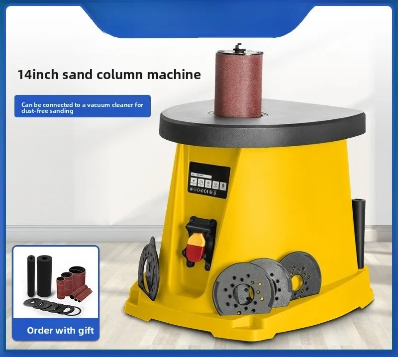 14 Inch Desktop Sanding Column Machine Shaft Sanding Sanding  Belt Machine Woodworking Furniture Electric Grinding