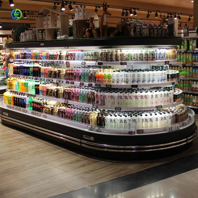 Commercial Glass Door Air Cooling Display Cooler with LED Lighting and Automatic Defrost for Meat Deli Use FL Customized