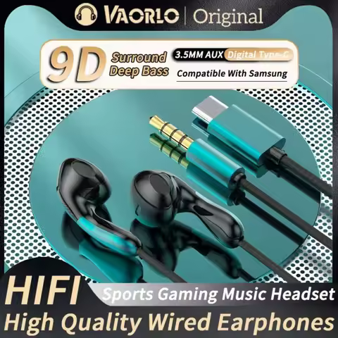 Type C Wired Earphone For Samsung Galaxy S24 S23 S22 Ultra USB-C Headphones A53 A52 A34 A54 Note 20 10 3.5mm Jack Earbud Headset
