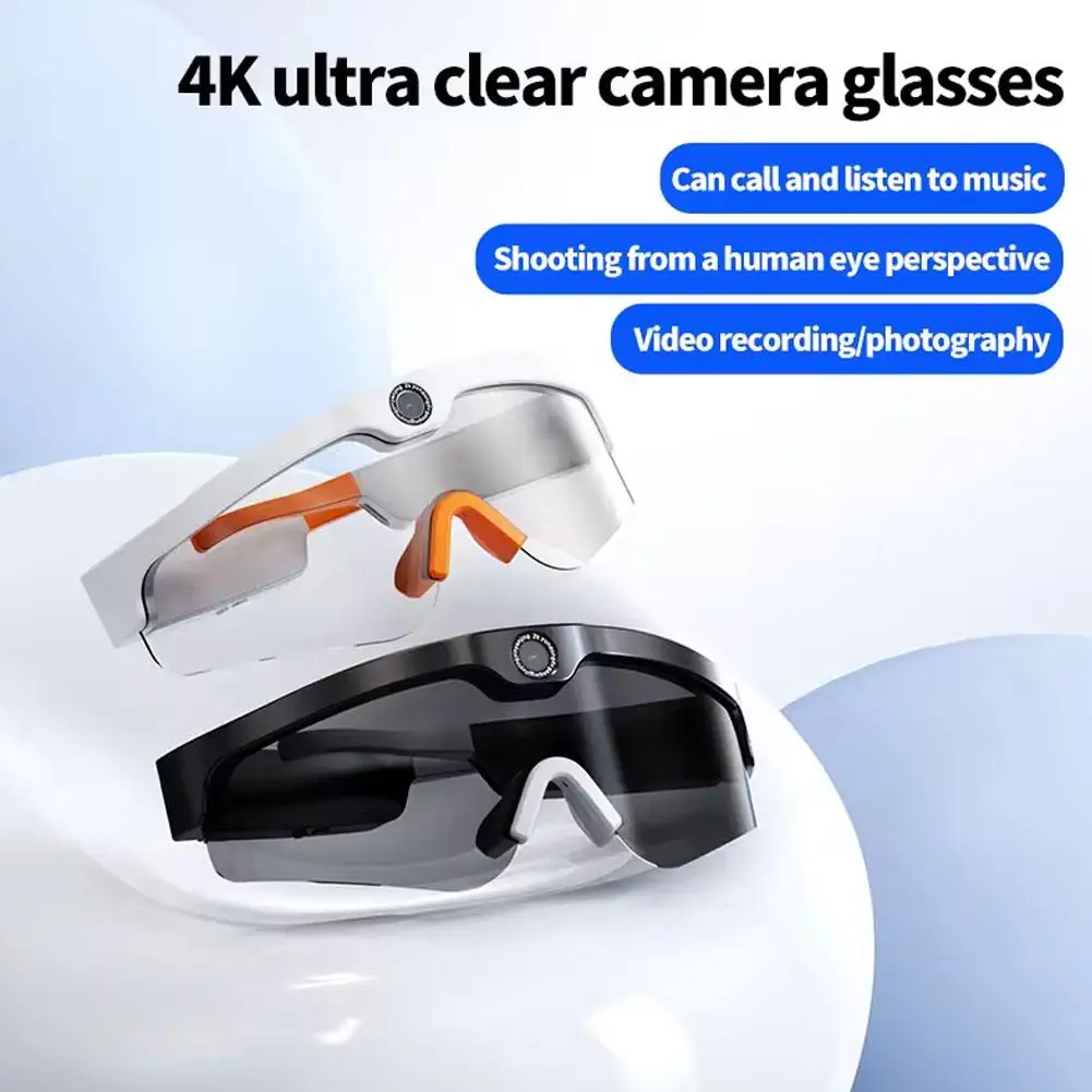 Bluetooth Camera Sunglasses 4K Ultra Clear Video Photography Polarized Sunglasses Sport Glasses with Earphone UV Protection