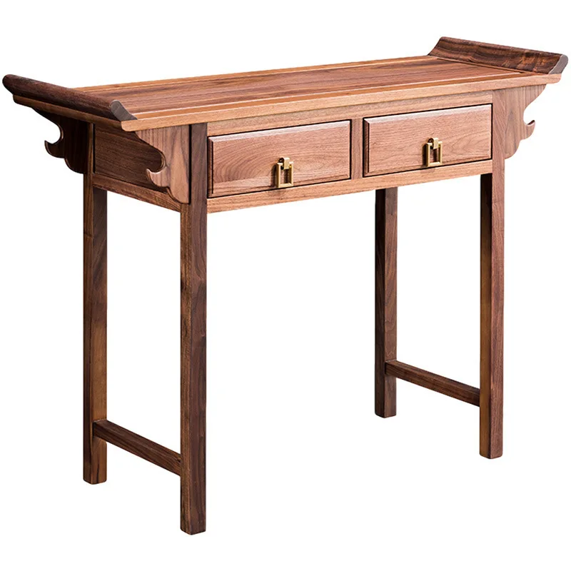 

North America, black walnut, porch rack, household, against the wall, simple, entry, narrow table, tall foot