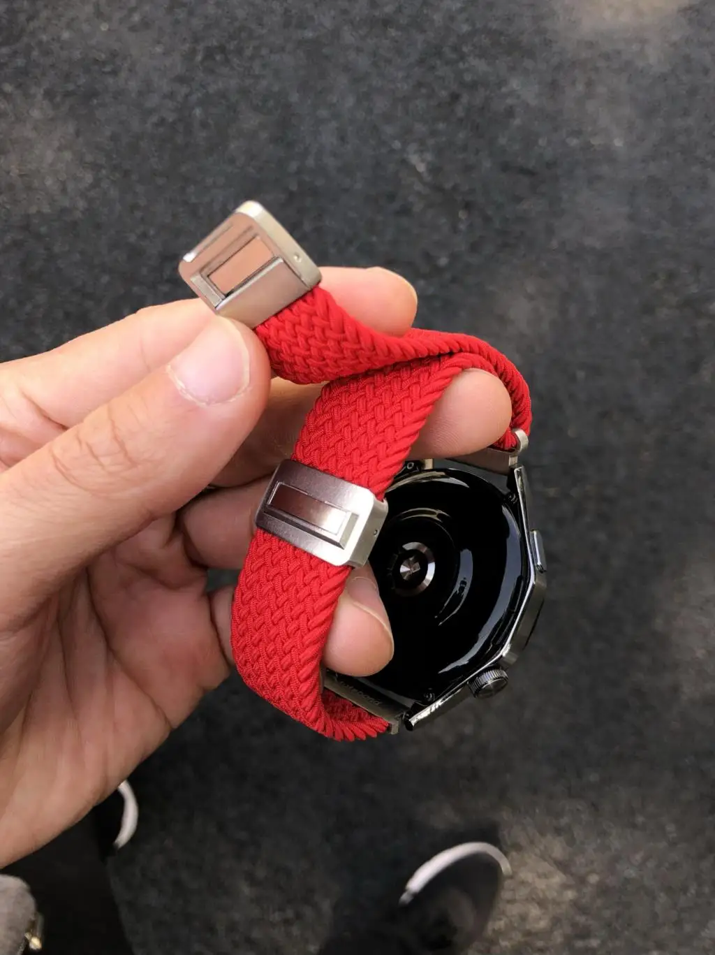 

Новогодний красный подходит для часов Huawei Watch GT5, ремешок GT4, мягкие плетеные часы3, магнитная пряжка Xiaomi S4, осень и зима