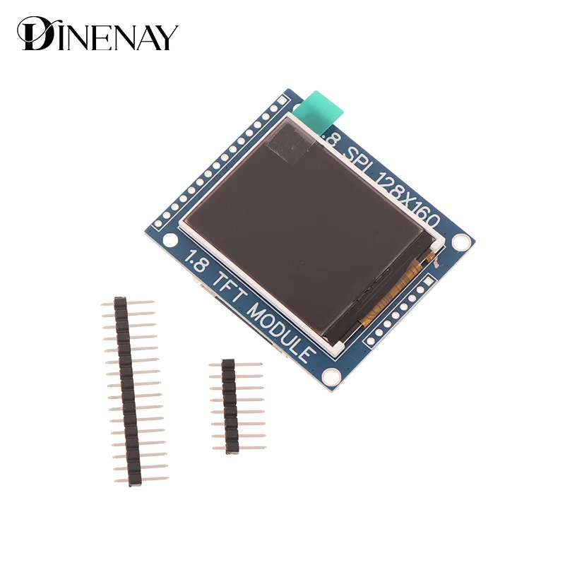 Módulo de exibição TFT LCD com rodapé PCB, Serial Port Acessórios, 1.8 Polegada, SPI
