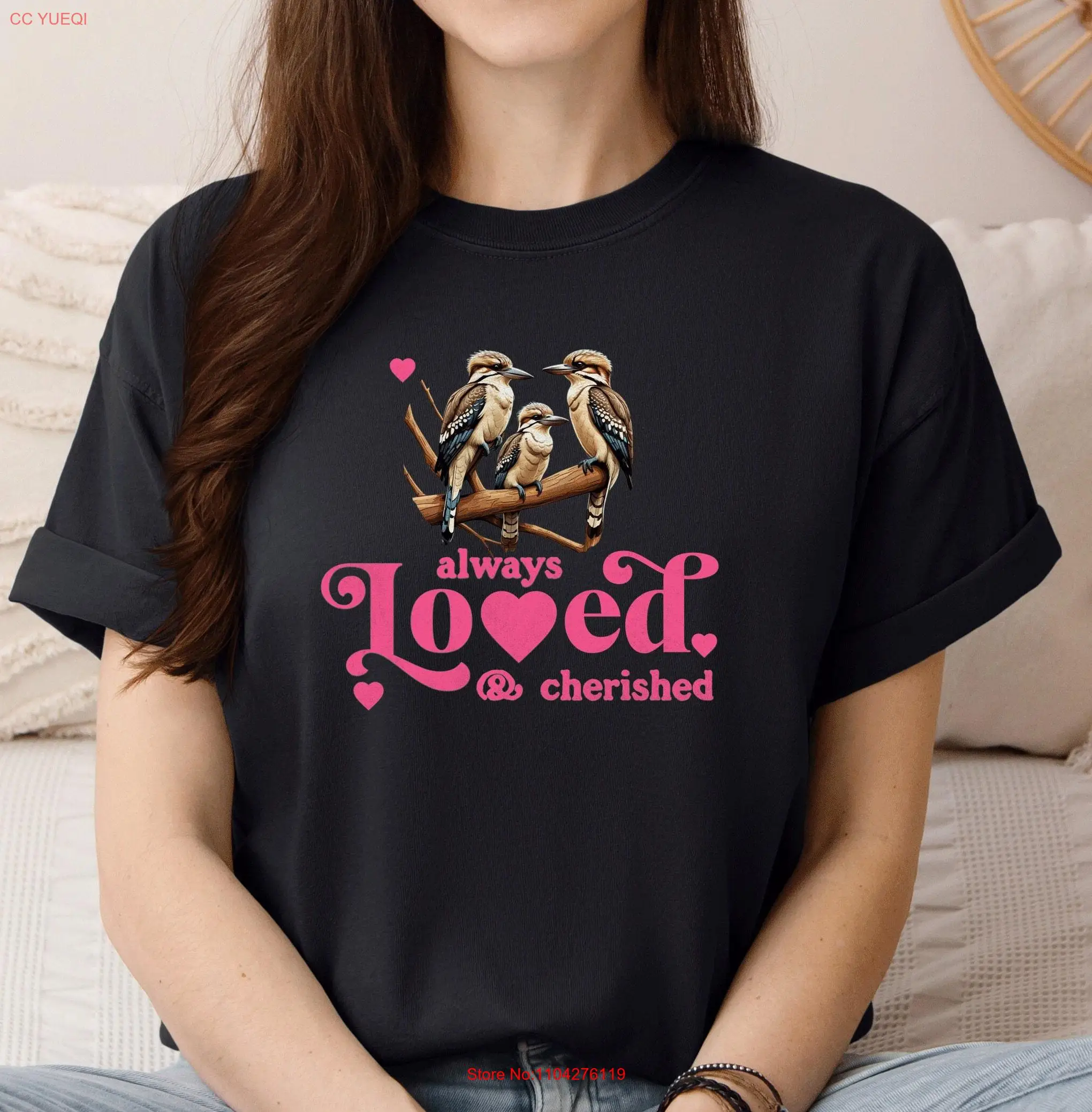 Welcome New Baby 'Always Loved and Cherished' Comfort Colors T Shirt Mom Birthday Present Shower  long or short sleeves