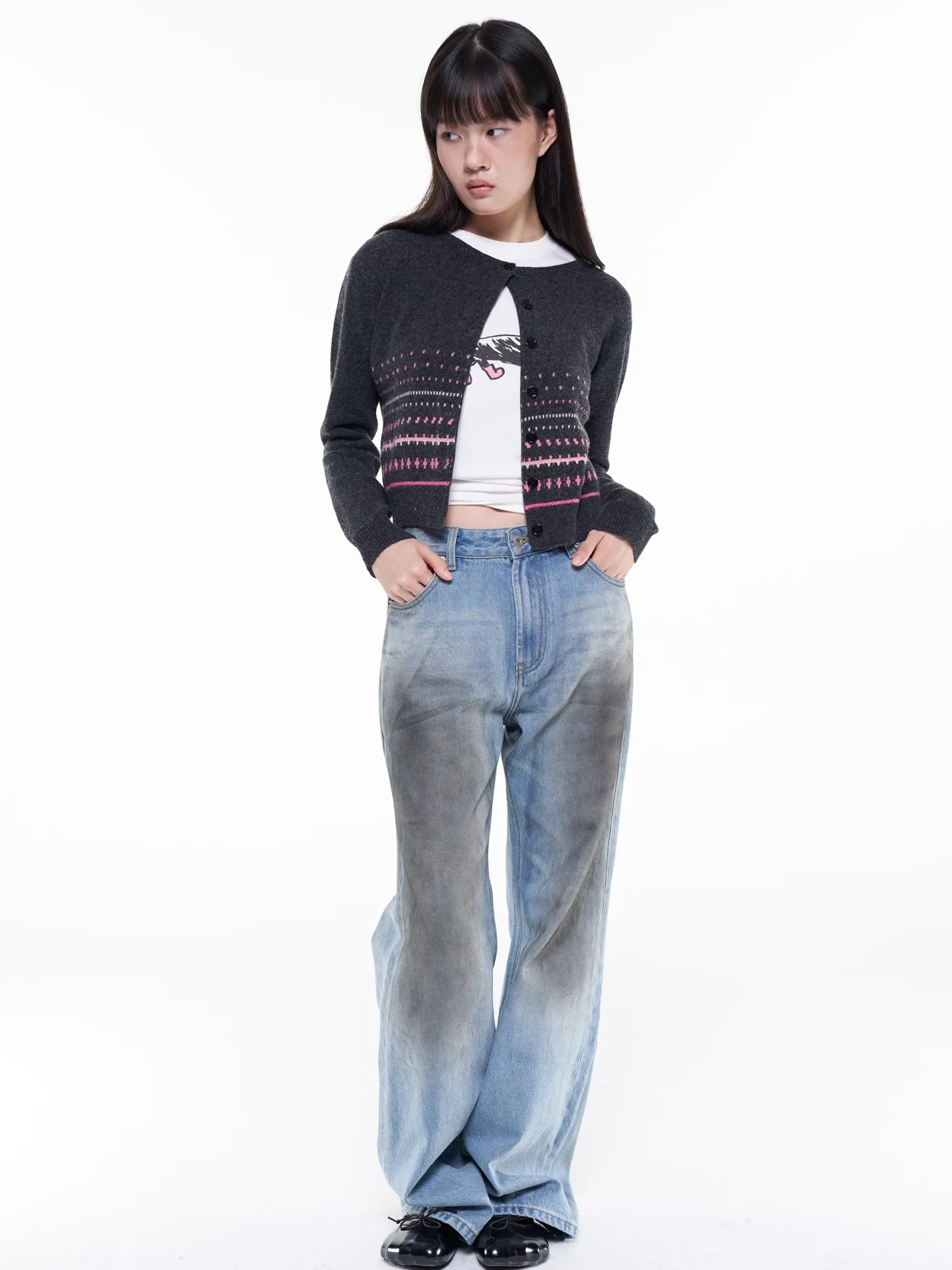 

Оригинальный дизайн, полосатый вязаный кардиган на пуговицах Randomhoker, женский повседневный осенне-зимний новый универсальный топ из нейлоновой шерсти B...