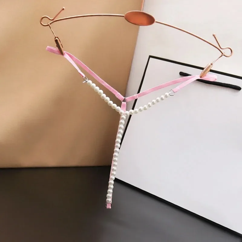 Sexy Perle Perlen Unterwäsche Für Frauen Niedrige Taille T-förmigen Ouvert G-String Plus Größe Sexy Erotische Dessous Heiße Frauen Unterhosen