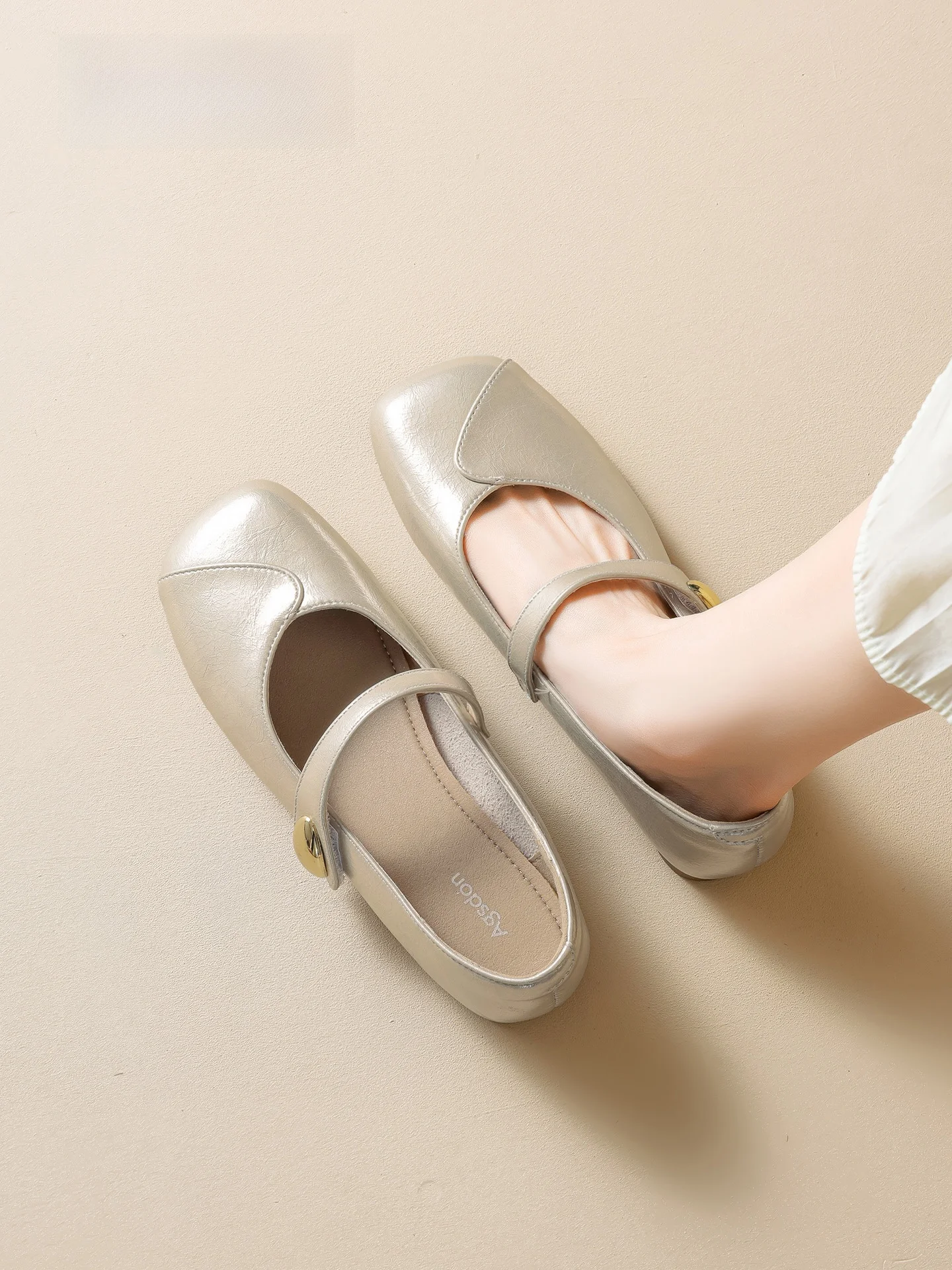 Agsdon Ballet Style Mary Jane Flat Shoes Women's Soft Bottom Outdoor Wear Summer New Style Casual Fashion Single Shoes