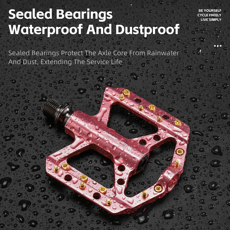 

Велосипедные педали с тремя подшипниками, сверхлегкие велосипедные герметичные противоскользящие педали из алюминиевого сплава для шоссейного велосипеда MTB со съемными гвоздями