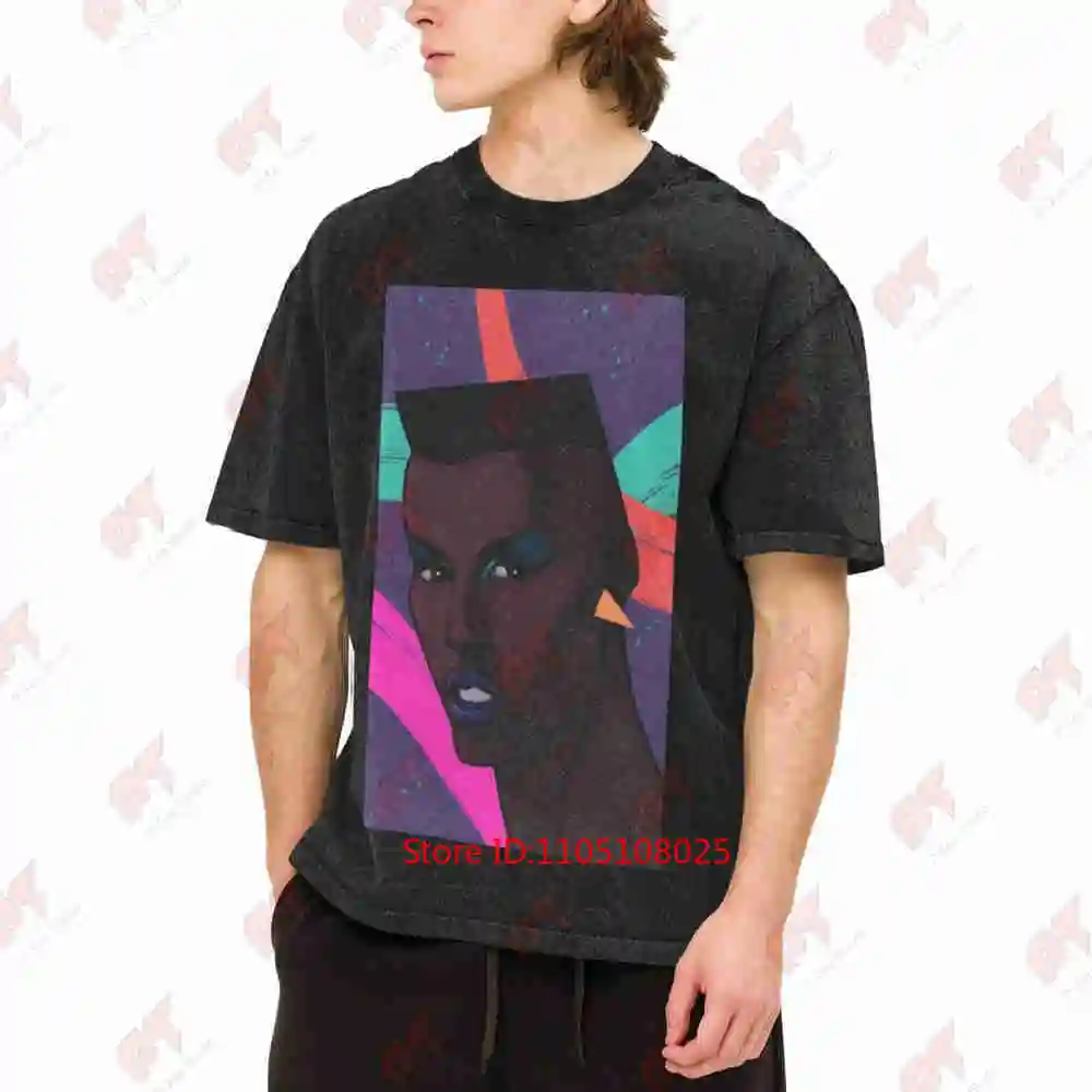 Grace Jones Vintage Washed Tee Pure Cotton T-Shirt