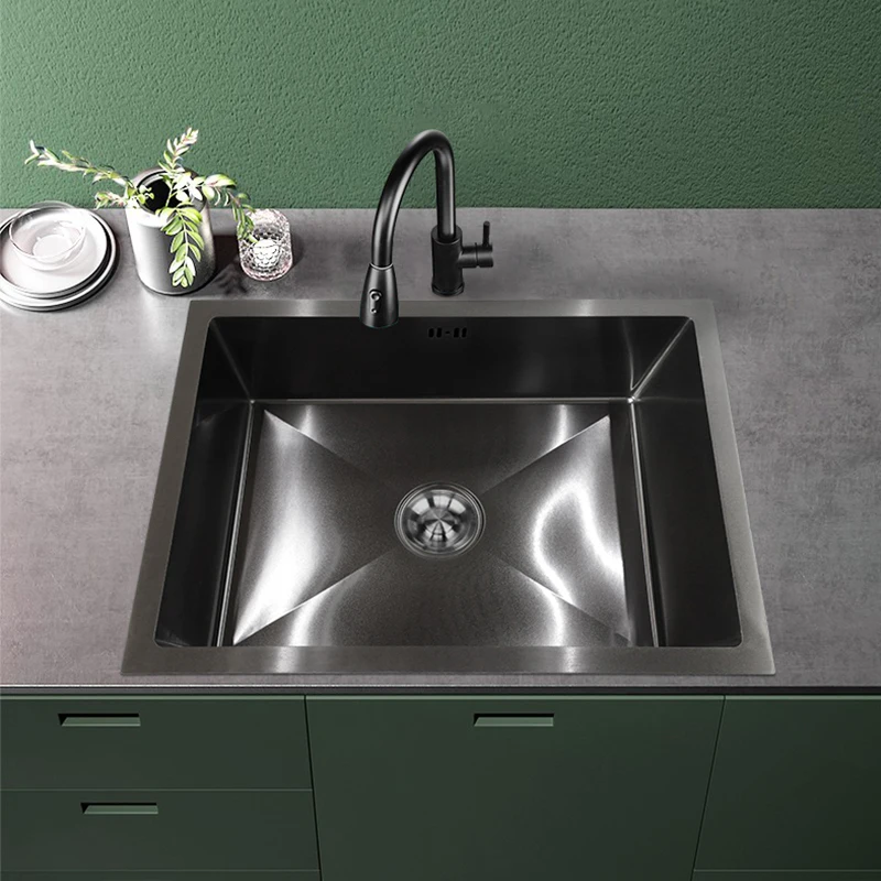 Best Selling Single Granite 16 Gauge SUS304 Stainless Steel Handmade Kitchen Sink 24X18 43 Inches