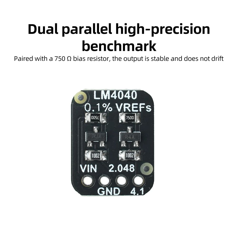 LM4040 Voltage Reference Adapter Board 2.048V 4.096V Dual Parallel High-Precision 0.1% Accuracy for equipment Calibration