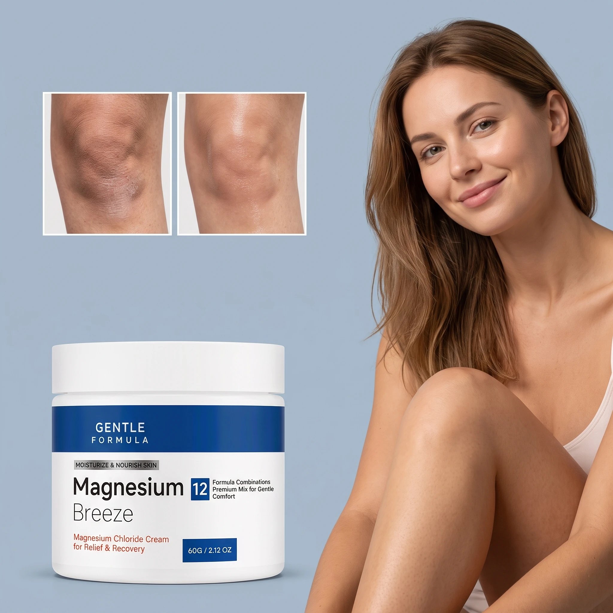 Magnesium Chloride Care Cream Long Lasting Hydration Body Massage Cream for Knee Joint Waist Foot Skin Easy Spread Topical Skin